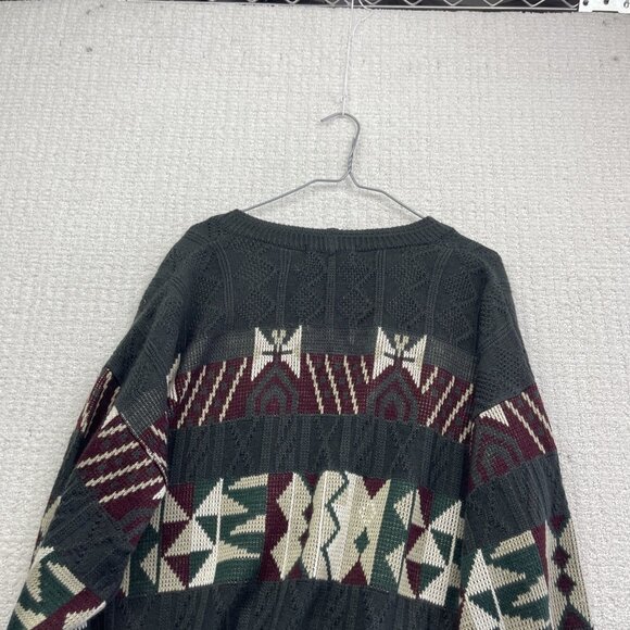 VTG Functionals Cardigan Grandpa Sweater Men XL Colorful Aztec Knit Wool Blend - Picture 12 of 14